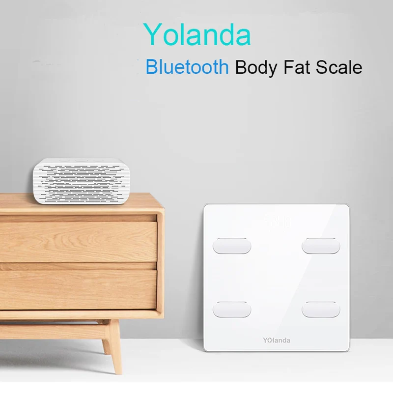 Горячие Yolanda Pre mi um баланс ванная комната Смарт весы Bluetooth вес тела Жир напольная