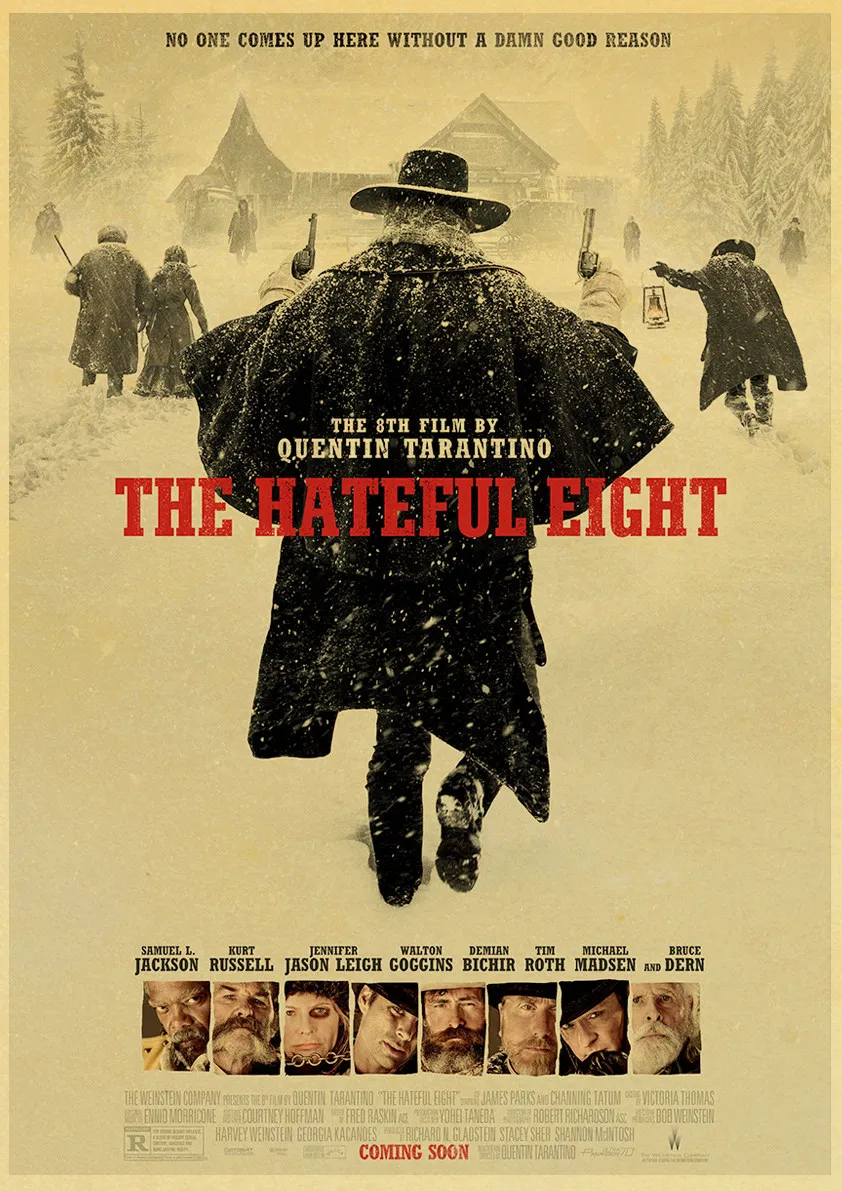 Квентин Тарантино фильм целлюлозы фантастика/Django Unchained Ретро плакат крафт бумага Винтаж плакаты принты для бара и домашнего декора - Цвет: E163