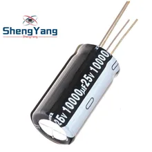 Алюминий электролитический конденсатор, алюминиевая крышка, 25В/10000 мкФ, алюминиевая крышка, 25В/10000 мкФ электролитический конденсатор с алюминиевой крышкой, Размеры 18*35 мм подключаемого модуля, алюминиевая крышка, 25В 10000 мкФ