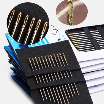 

12PCS/Lot Multi-size Side Opening Needles Blind Needle Hot Sale DIY Sewing Stainless Steel High Quality Sewing Needle Darning