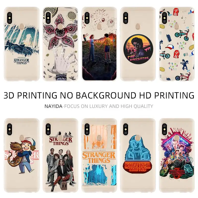 Мягкий чехол для Xiaomi 10 8 A2 A3 Cc9 Lite Mi 9se A1 6X 5X Note Pro Stranger Things Pattern|Бамперы| |