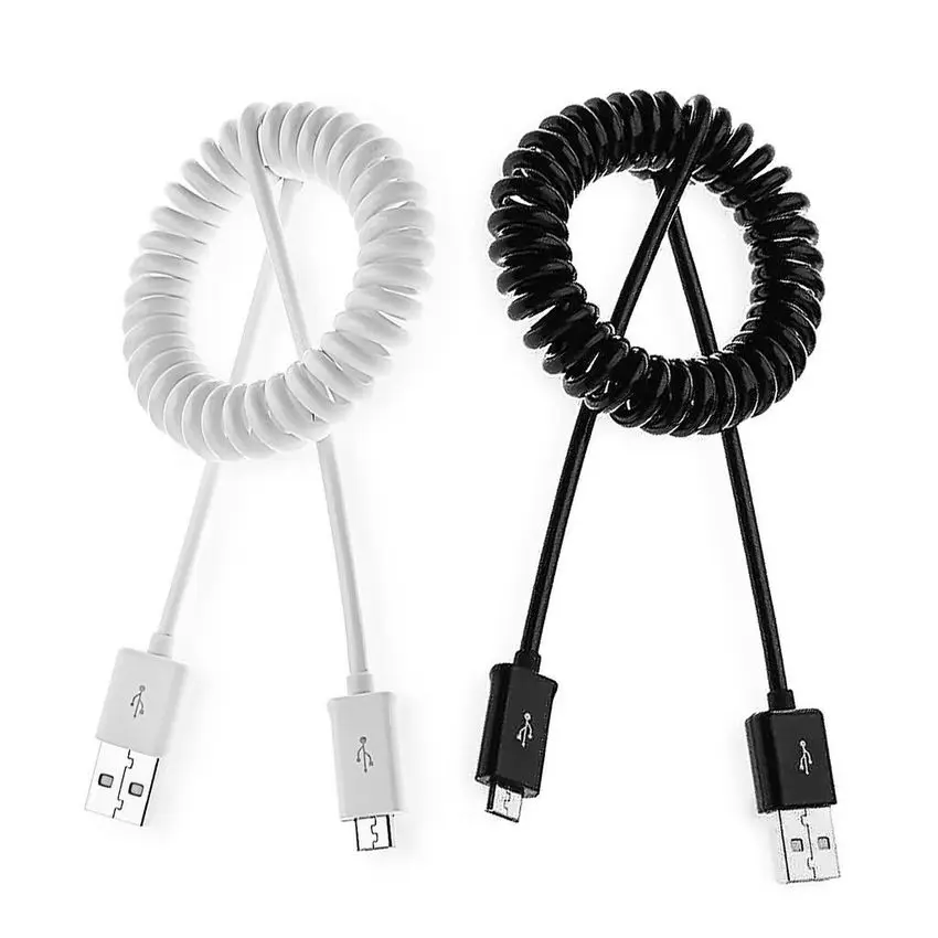 1 M/3FT Спираль Спиральный USB Micro 5Pin 5 предмет в партии "папа" в USB "Мама", 2,0 Штекерный шнур З разъемом зарядное устройство для синхронизации данных и быстрой Зарядное устройство Шнур