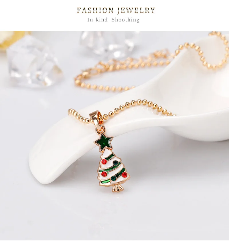 Рождественский элемент ожерелье изысканное ожерелье ювелирные изделия Рождественская елка кулон ожерелье