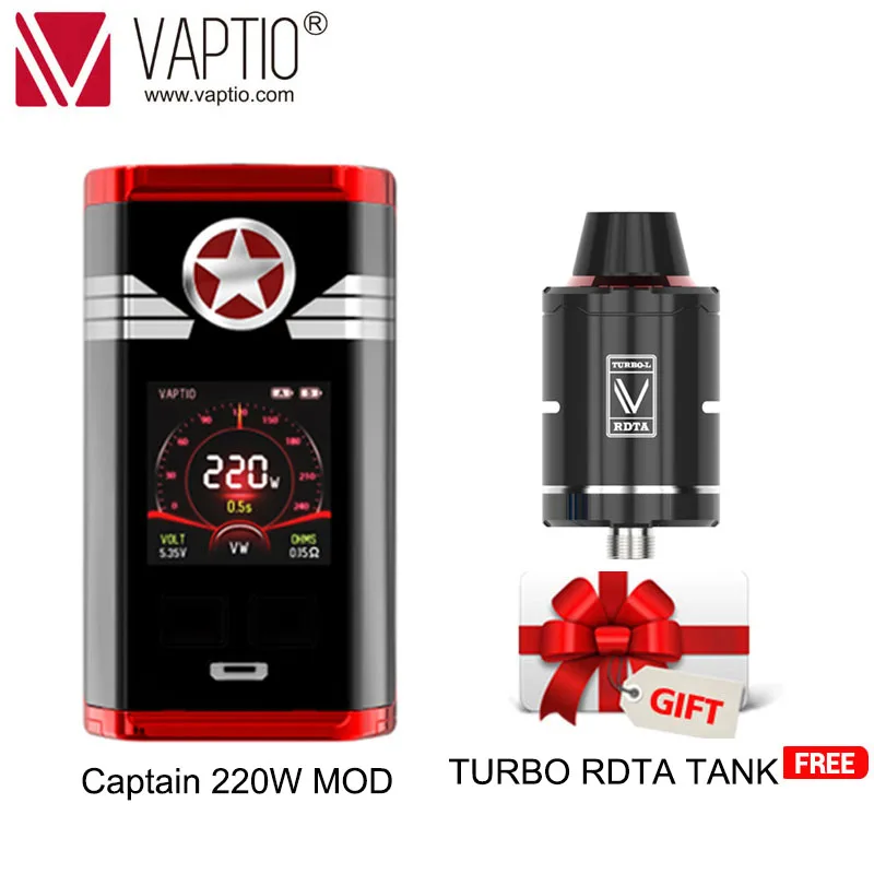 1 [Специальная цена отправляется Tank] Электронная сигарета vaptio CAPTAIN vape 220 Вт бокс