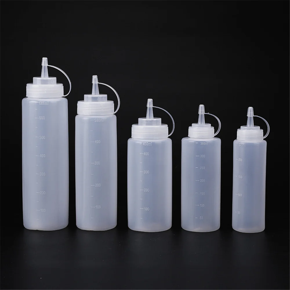 Multifunctional PET Squeeze Sauce Dispenser Bottle