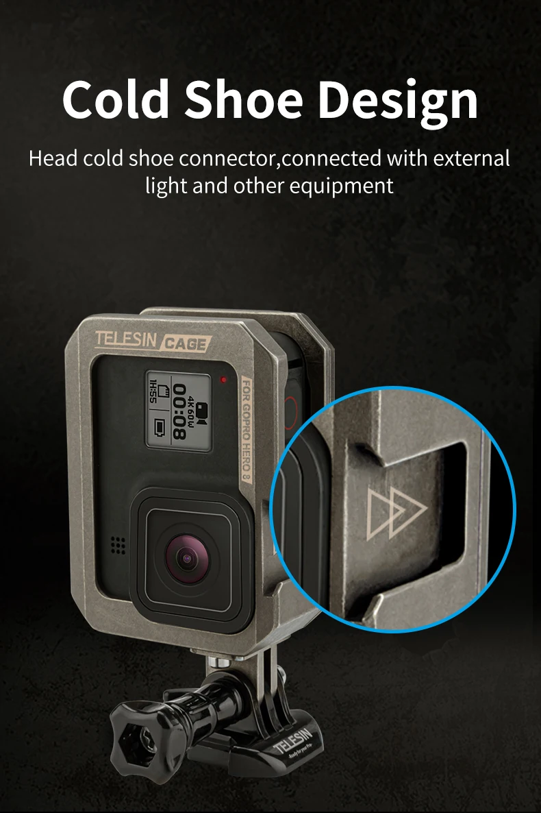 Алюминиевый сплав защитный чехол рамка Корпус чехол рамка крепление для GoPro Hero 8 Black motion аксессуары для камеры