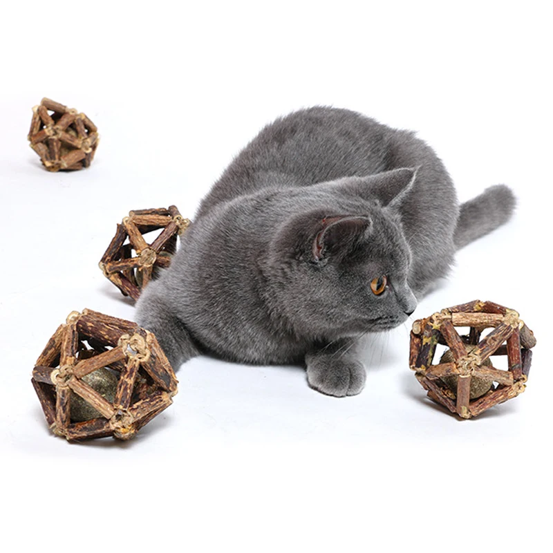 Ручная работа игрушка для кошек кошачий мячик чистый натуральный мататаби плод