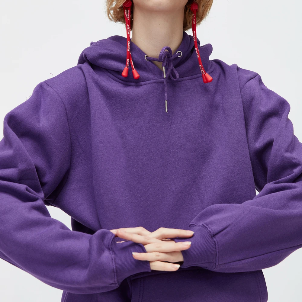 OSCN7 High Street одноцветная флисовая толстовка с капюшоном для женщин осень уличная одежда плюс бархатные толстовки оверсайз женские 895