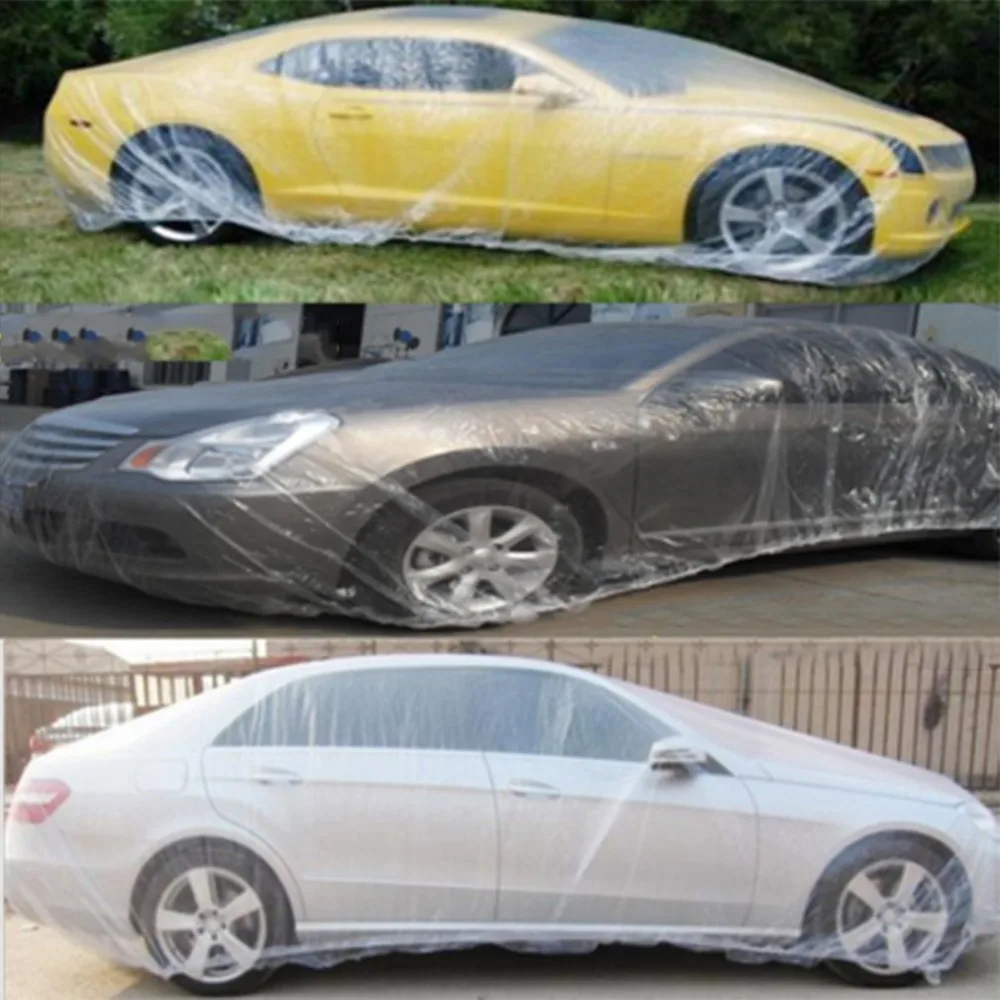 

2pcs 6.6*3.8M Transparent Car Cover Large Snow Rain Protective Cover Universal Dustcoat Dustproof Anti-dirt Car Accessories