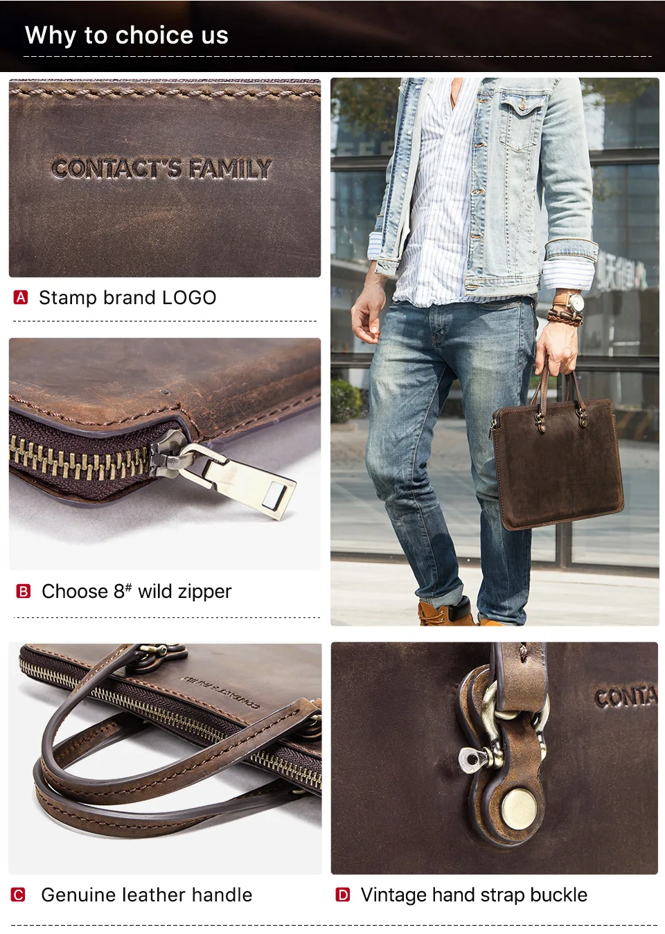 Vintage Leather Laptop bag For Macbook Pro 15