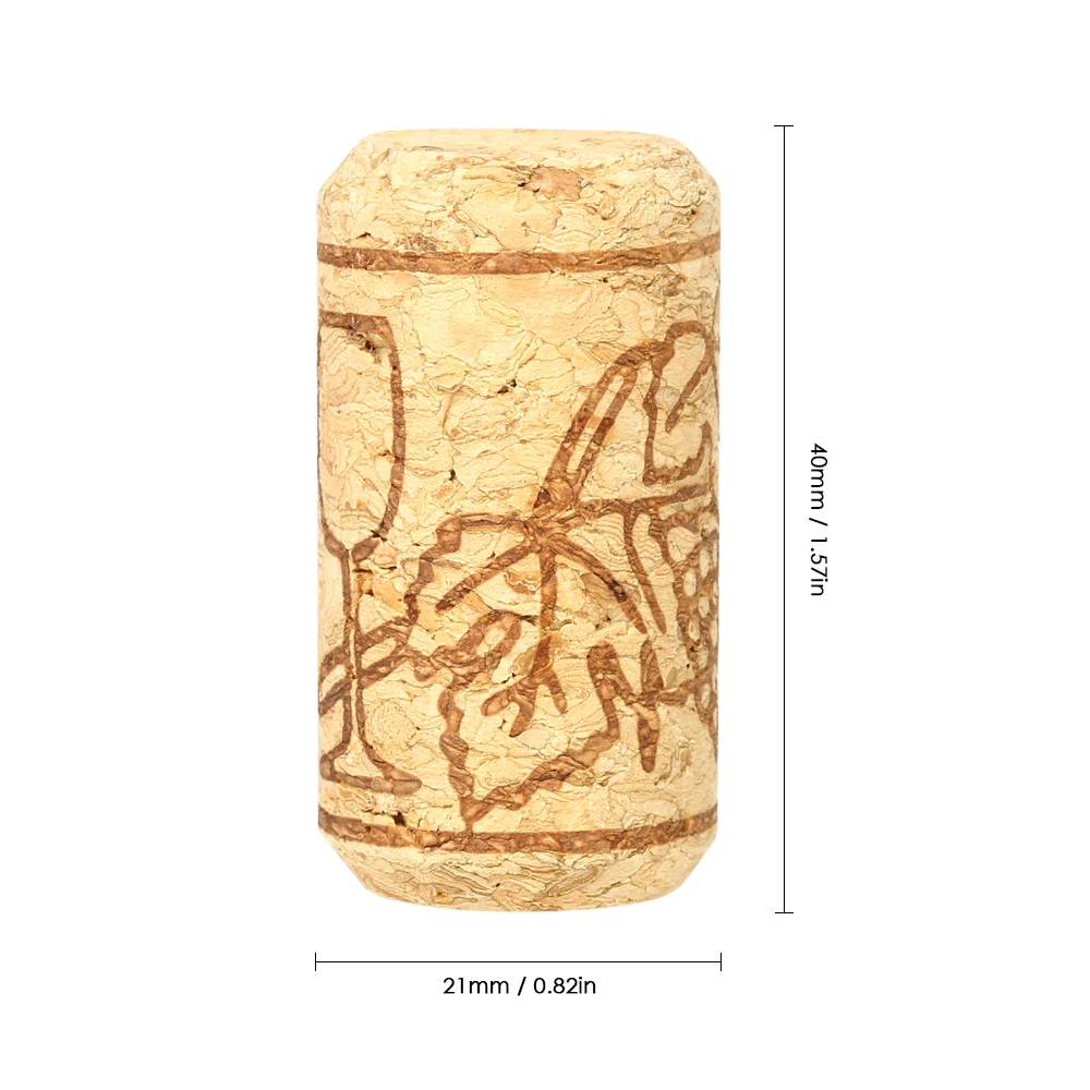 100 шт./компл. бутылки вина Пробка 40*21 мм набор 100 шт пробка для бутылки Красного вина дуб пробка для бутылки Красного вина дубовые винные пробки