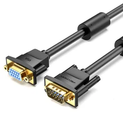 Vention High - Quality VGA Extension Cable - Male to Female Extender for Computers, Projectors, and Monitors (Available in 1m, 1.5m, 2m, 3m, 5m) (DAG)