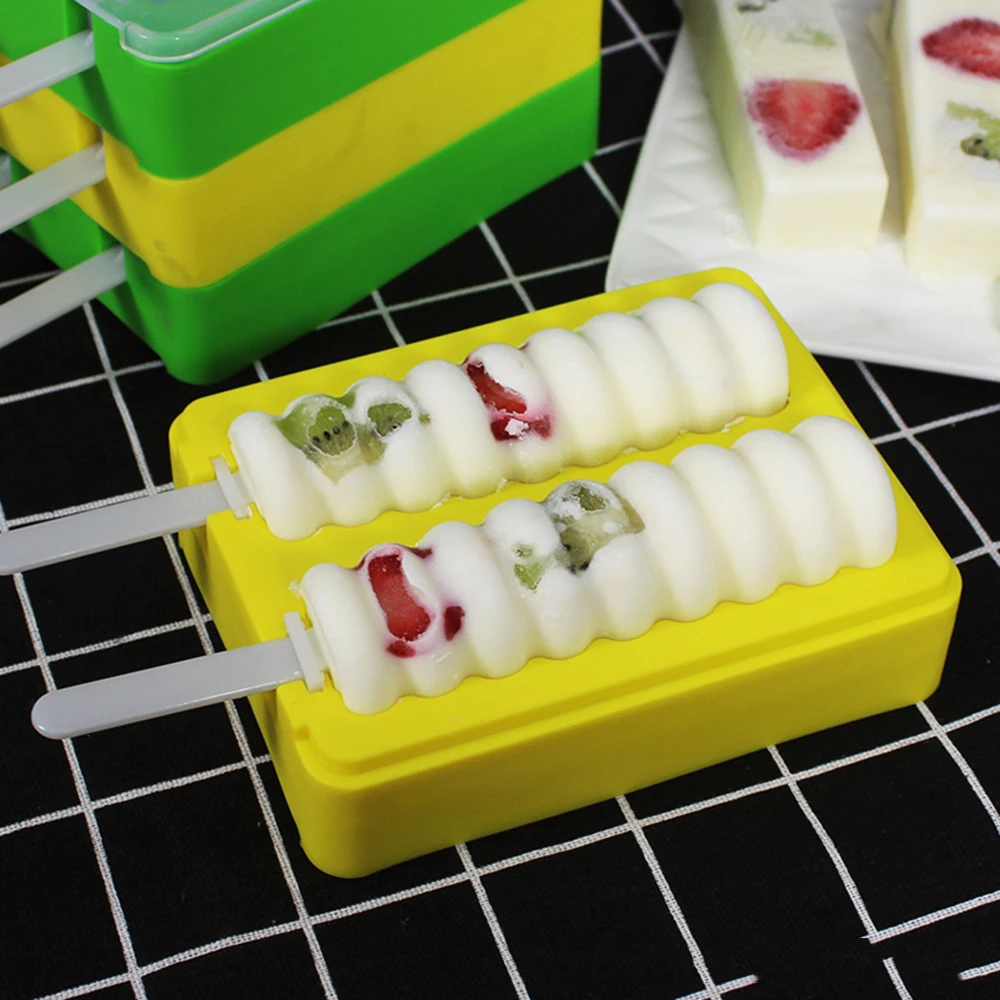 Силиконовый самодельный лед формы для крема с крышками кубиками Popsicle домашние инструменты для детей и взрослых удобно сделать