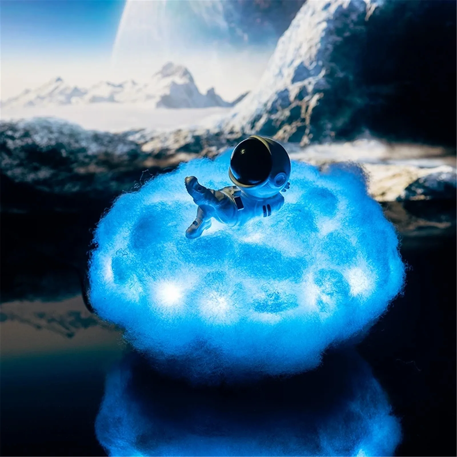 Led Rainbow Effect Night light Colorful Clouds Astronaut Lamp With As Children's Night Light Creative Birthday Gift