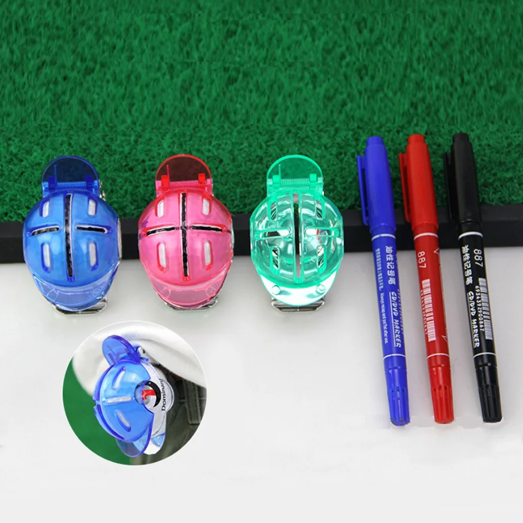 Держатель мяча для гольфа и маркера линии рисунок выравнивание инструмент Аксессуары для игры в гольф мяч маркер шаблон мульти-шаблон