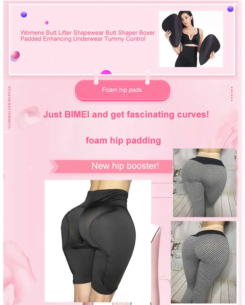 BIMEI 2PS Sponge Hip Pads for Women Butt Hip Enhancer Padded