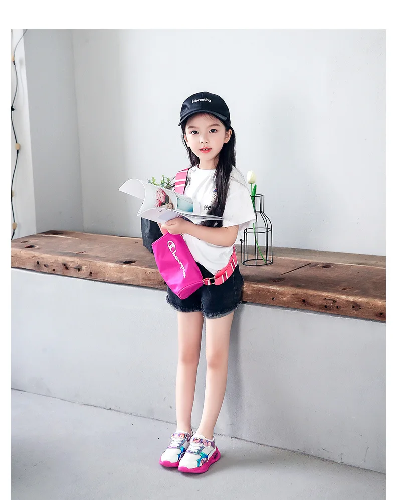 Girls sports shoes summer new children's net shoes breathable mesh face hollow boy mesh white shoes