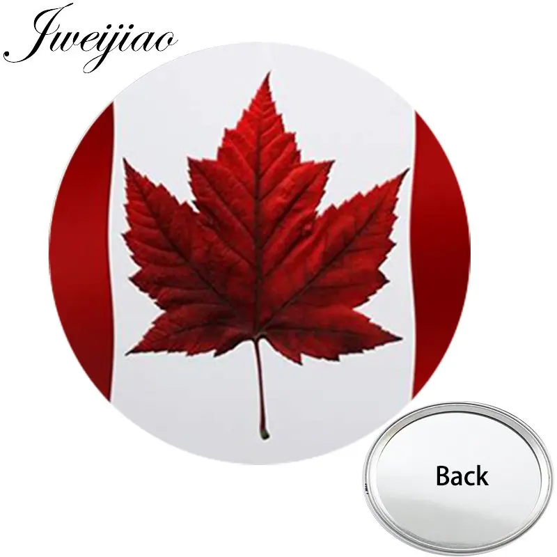 

Youhaken Maple leaves Canada One Side Flat Pocket Mirror Compact Portable Makeup Vanity Hand Travel Purse Mirror