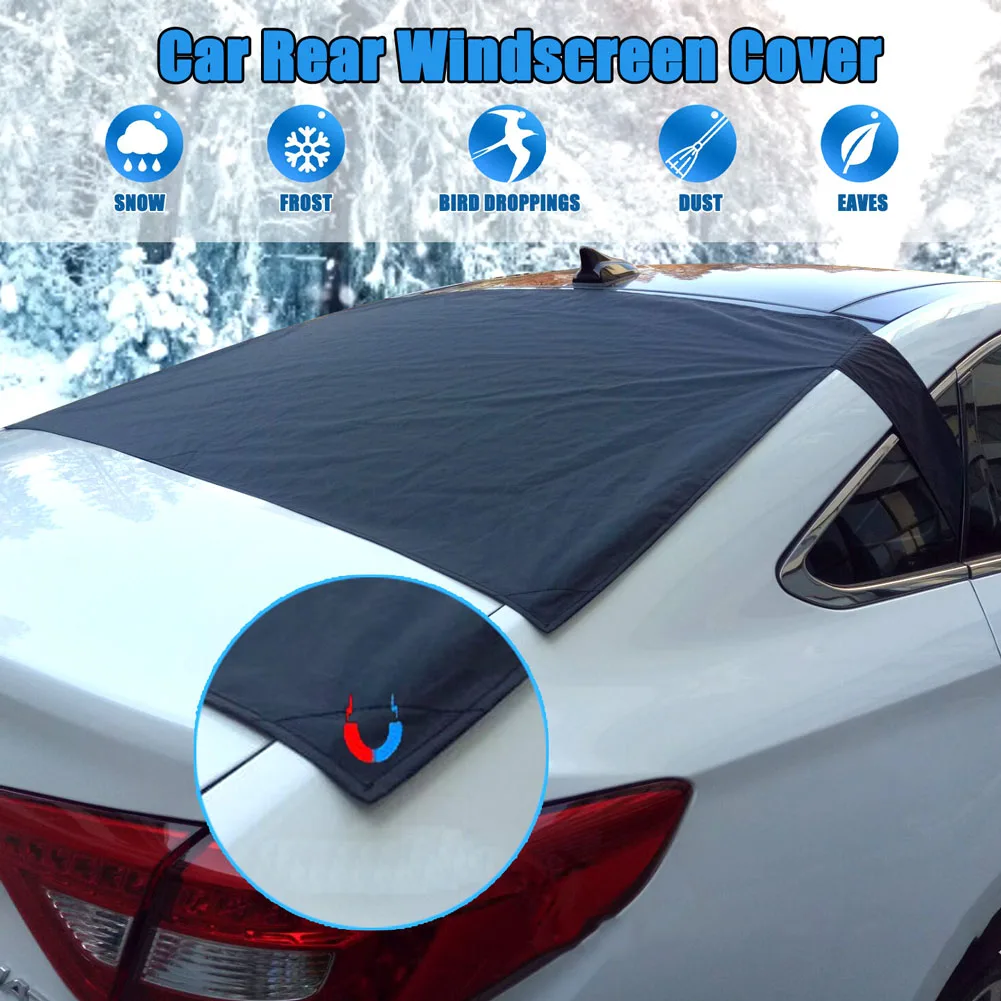 

Car Rear Windscreen Snow Cover, Anti Foil Ice Dust Sun Windshield Frost Covers & Sun Shade Protector for Vehicle Rear Windshield