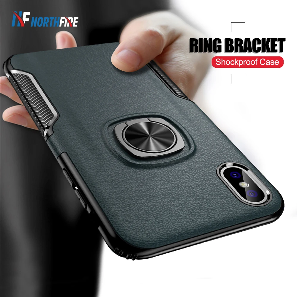 NORTHFIRE Shockproof Case For iPhone 6 XS 8 XR X 7 Armor Ring Holder Cases Plus Max Cover Fundas Capa |