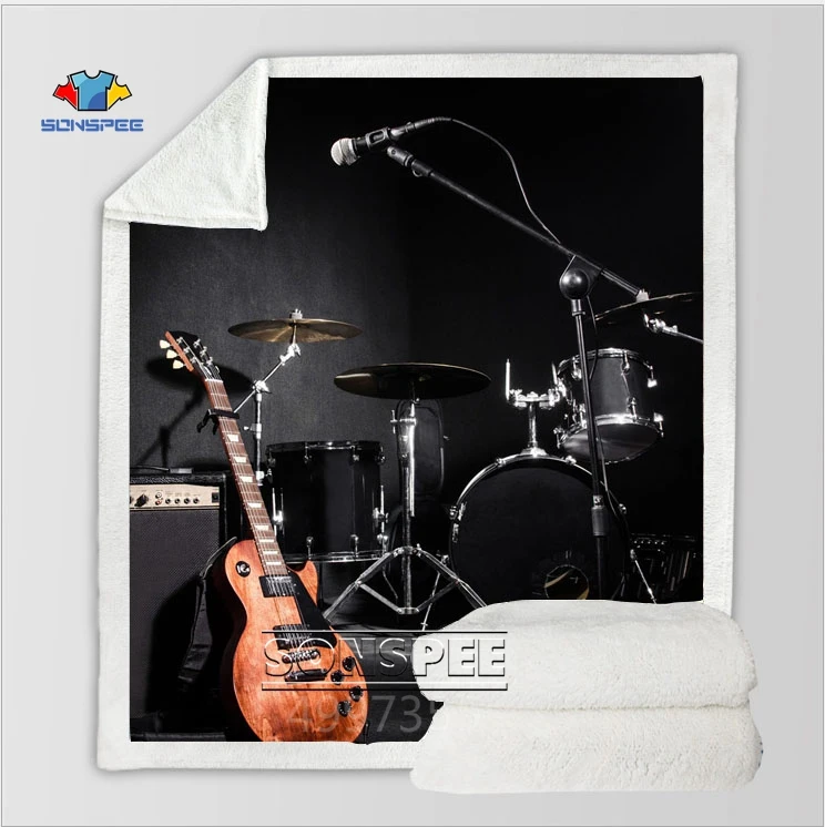 3 SONSPEE guitar Drum Harajuku, детское одеяло с 3D принтом для взрослых, одеяло для диванов, одеяло для путешествий, постельные принадлежности, фирменный магазин-аутлет, удобное K60 - Цвет: 3