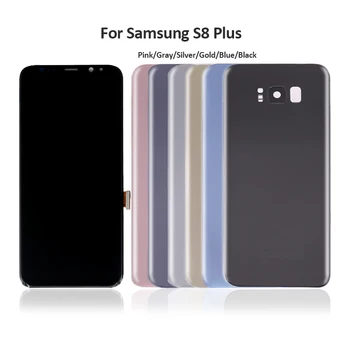 

50 Pieces for SAMSUNG for Galaxy S8 Plus Glass Back Battery with Camera Lens Housing Cover Rear Door Case Replace Parts DHL EMS