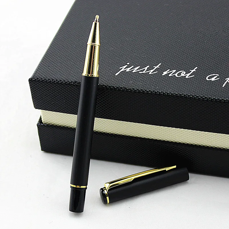 BAOER 801 черный, серебристый цвет Бизнес ролика металла шариковая ручка 0,5 мм СИБ золотой клип Ручка-роллер Офис Школьные принадлежности