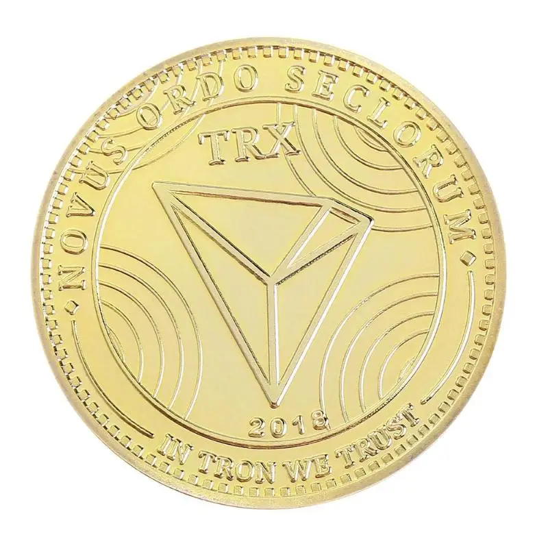 Цинковый сплав TRX-валюты Bitcoin памятная монета искусство, Коллекционирование, подарок