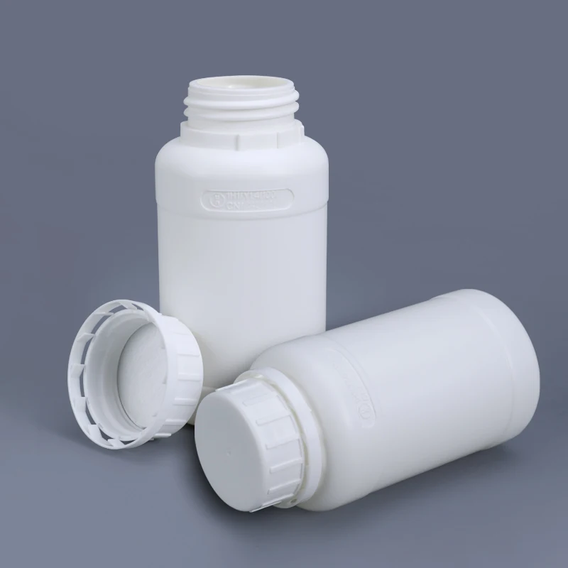 Empty Round HDPE Bottles 50ml 100ml 200ml 250ml 500ml 1000ml for Chemical Resistance Lab Science Container plastic storage bottle