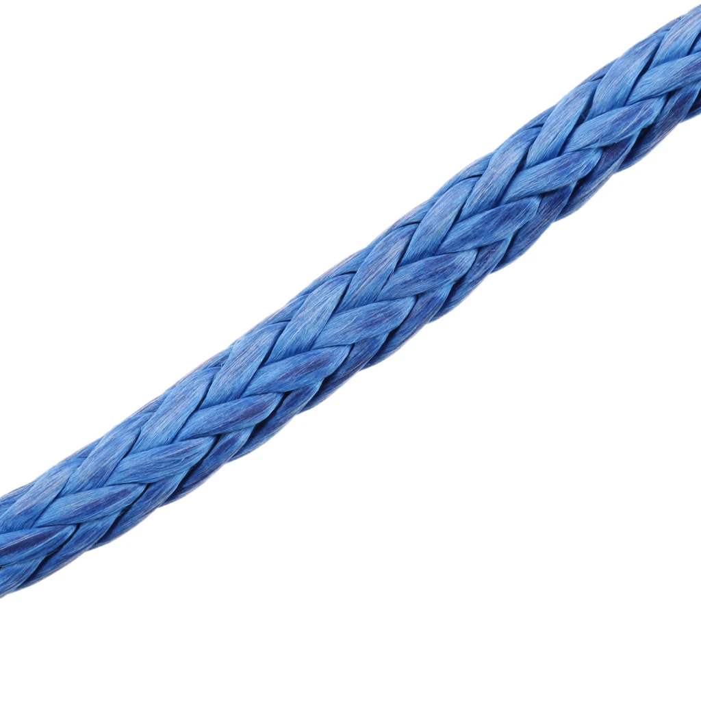 6.35cm(1/4') x15.25m(50') Synthetic Winch Line Cable Rope 5000LB with Sheath