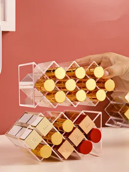 

Fish Type Lipstick Storage Box Cosmetic Makeup Storage Organizer Transparent Acrylic Lipstick Holder Display Rack Stackable