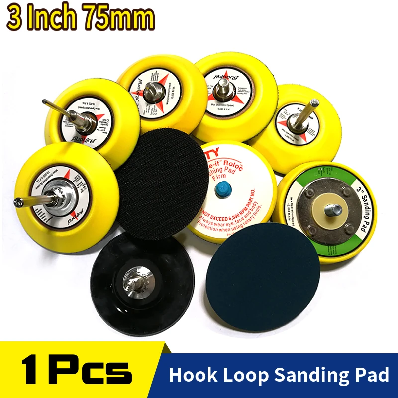 3 Inch 75mm Backup Sanding Pad Sander Backing Plate Hook Loop For