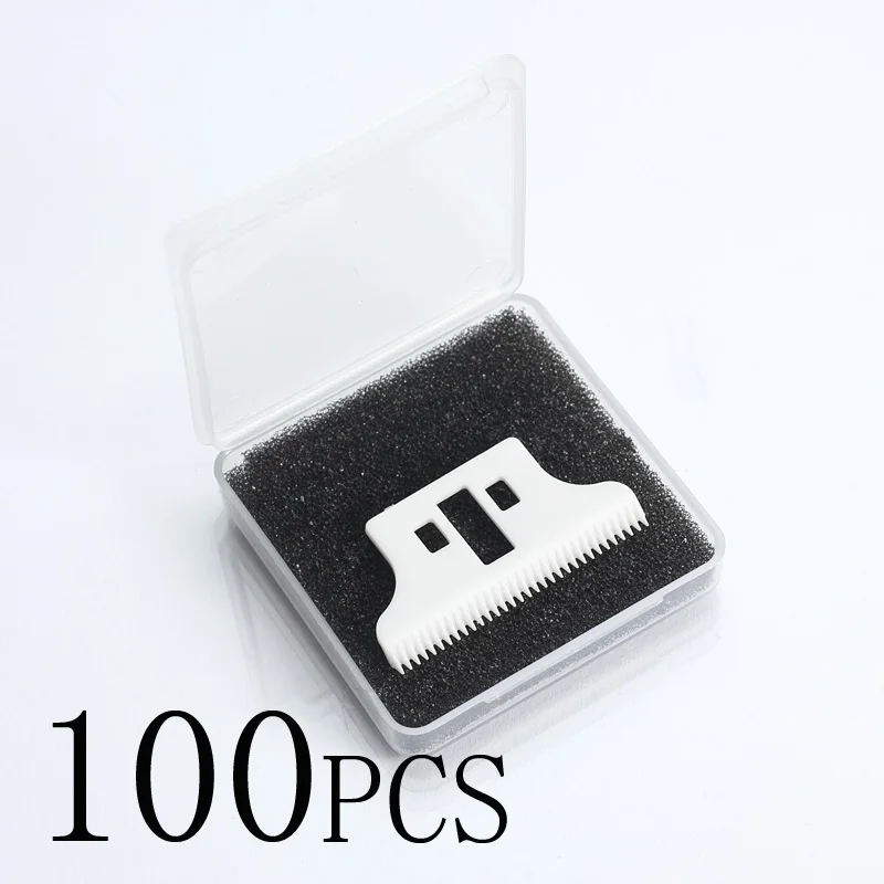 8081 100 pcs Керамические лезвия для стрижки волос, аксессуары для волос, хорошая резкость, белый цвет, высокая прочность, поддержка, опт, можно настроить черный цвет - Цвет: 8081 100 pcs