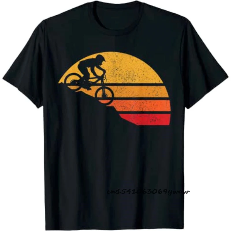 Vintage Sunset Mountain Biking Print XXL Mens Tshirt In Lowest Price Only In BD main image 0