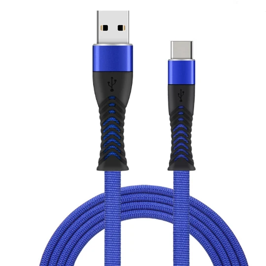 Electermi Micro USB кабель 2.4A USB кабель для передачи данных для samsung Xiaomi LG планшет Android type-c мобильный телефон usb зарядный шнур - Цвет: Blue For type-c