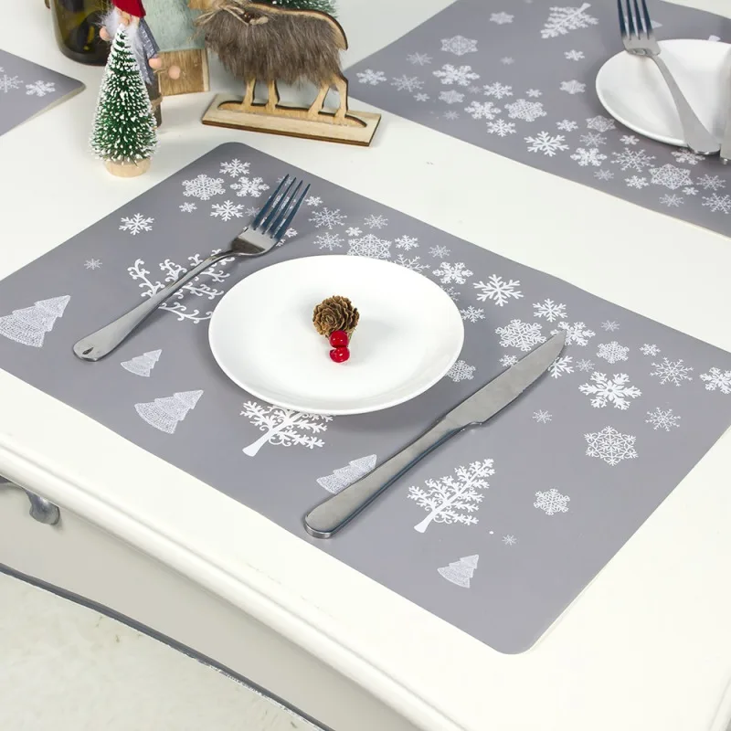  6 Placemats 6 Coasters Christmas Table Placemat Set Printed Winter Dining Room Kitchen Table Mat Ho