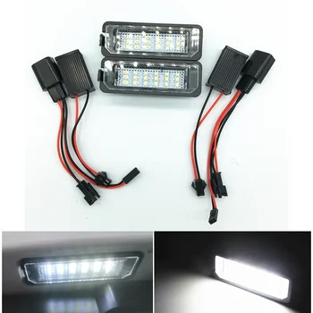 

1 Pair 12V LED Number License Plate Light Lamps For GOLF 4 5 6 7 MK7 Beetle Polo 6R 9N Passat B6 CC Superb Seat Altea Leon Ibiza