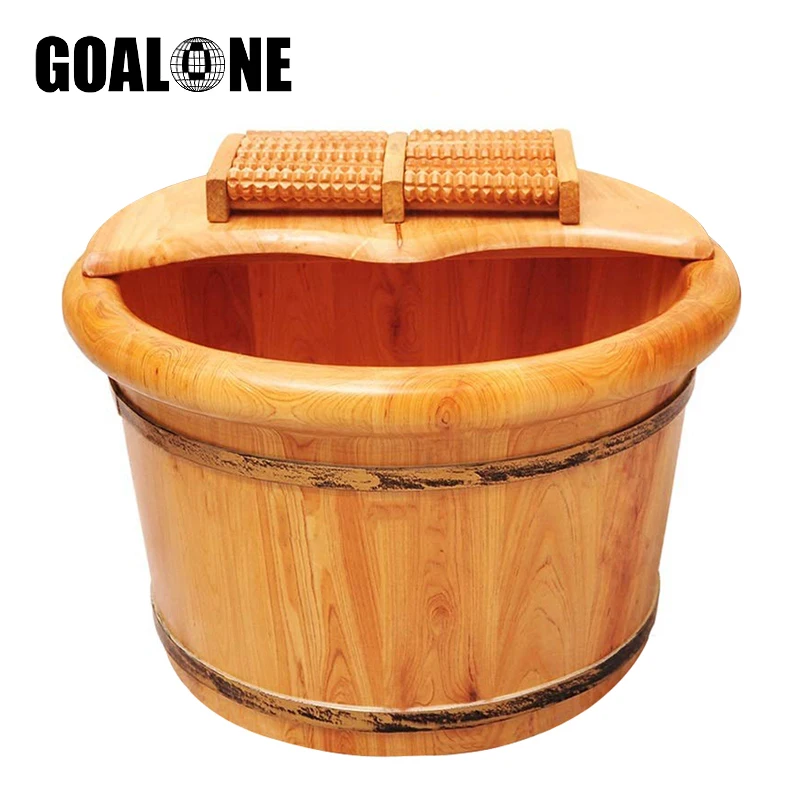 GOALONEWoodFootBasinFootBucketPedicureBowlSpaMassageCedar