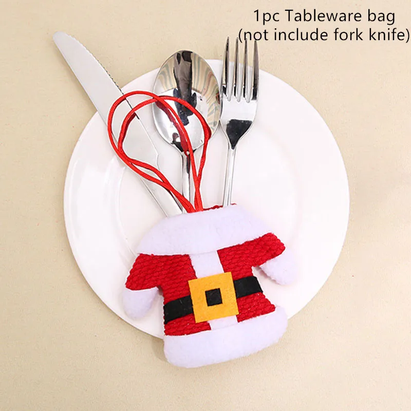 Рождественские украшения для дома 4 м Мерцающие Звезды бумажные гирлянды Рождественская елка кулон год подарок Noel Deco Navidad украшения - Цвет: Tableware bag 1