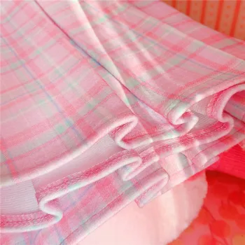 High-Waist Heart Pink Pleated Skirt 3