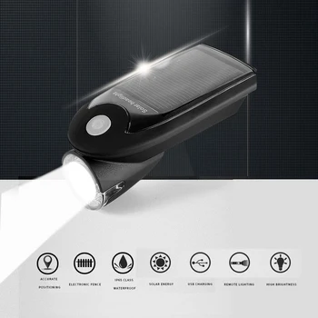 

GPS Tracker For Bike 2in1 Tracking Device+Illumination Effect Locator Night Cycling 1100mA Standby Realtime Tracker Solar Charge
