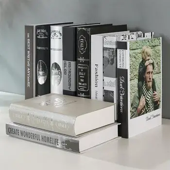 

2 Pcs Modern Simple Book Model Simulation Decoration Book Photography Props Creative Decoration for Home Office Tea Shop (Random