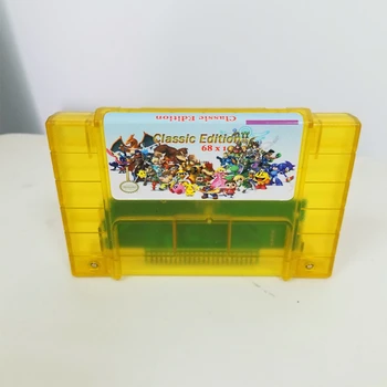 

Super 68 in 1 Game Cartridge battery save With Chrono Trigger Earthbound Donkey Country Kong 1 2 3 SuperMario World All Star