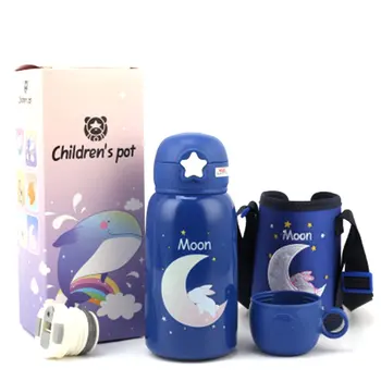 

Kids Sippy Water Bottle, 19oz Children's Mug Sippy Cup with Thermos Cup Cover for Kids Outdoor/indoor Activity