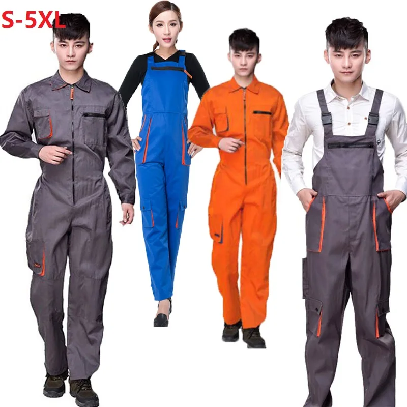 Peto de trabajo para hombre y mujer, mono protector con tirantes,  pantalones, uniformes de trabajo de talla grande 4Xl, 5XL - AliExpress