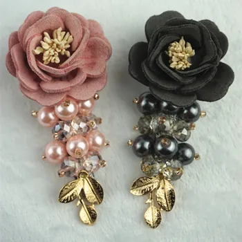 

Hairpin straight clip Diamond Pearl accessories Handmade flowers
