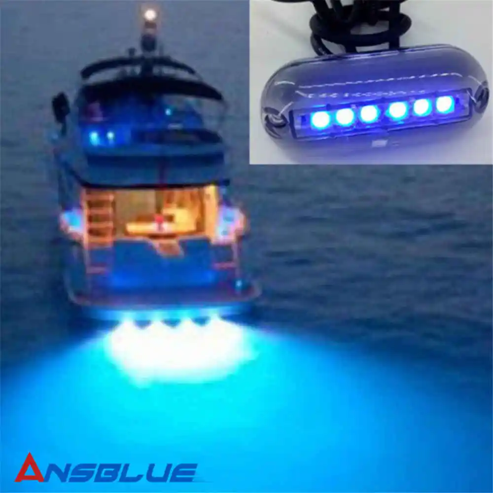 12-24V 8W Lure Bait Finder Night Fishing Light Underwater IP68 180 LED 1000Lumen