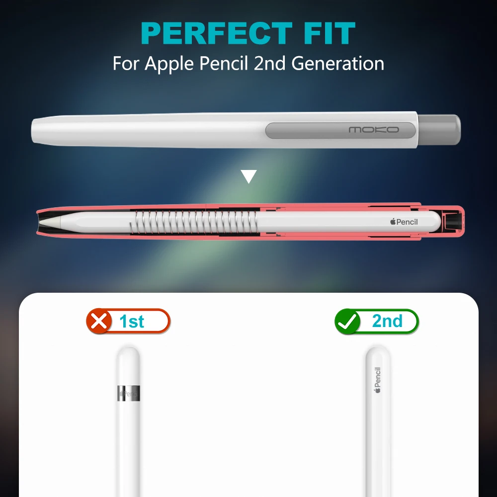 Étui MoKo pour Apple Pencil 2e génération, capuchon de Protection à embout  rétractable, housse de Protection pour iPad Pro 1/11/12 pouces - AliExpress