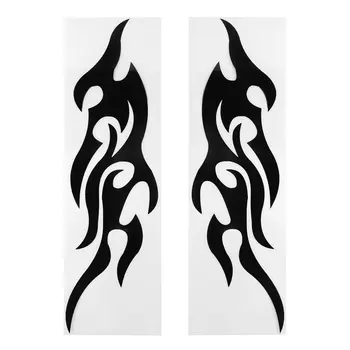 

2pcs Universal Car Sticker Styling Engine Hood Motorcycle Decal Decor Mural Vinyl Covers Accessories Auto Flame Fire &
