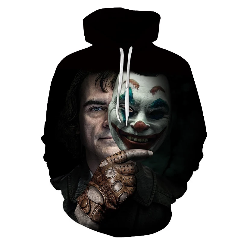 New to the horror movie role-playing doll Chucky Fashion men's hoodie 3D printed clown casual couple hooded sweatshirt pullover